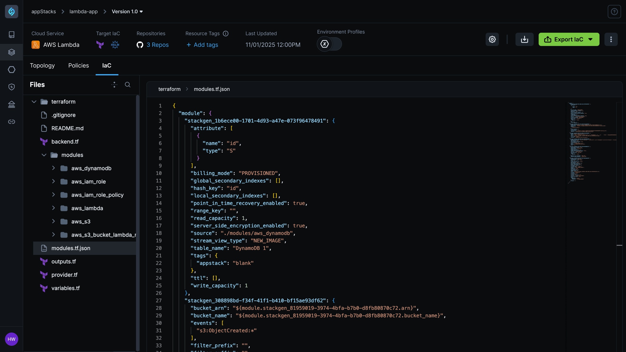 3. Generate Terraform and Helm Charts