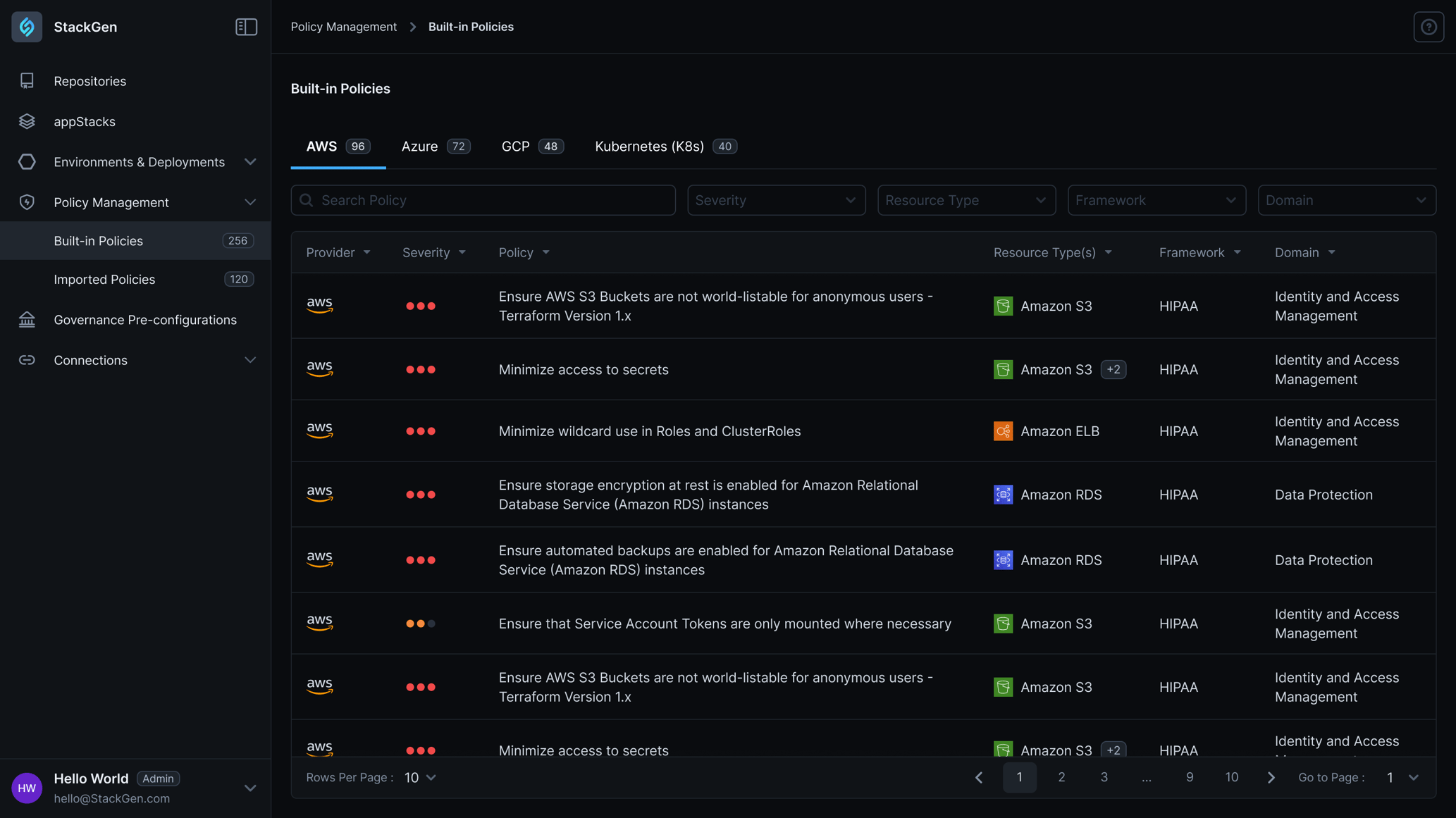 Manage Policies Centrally