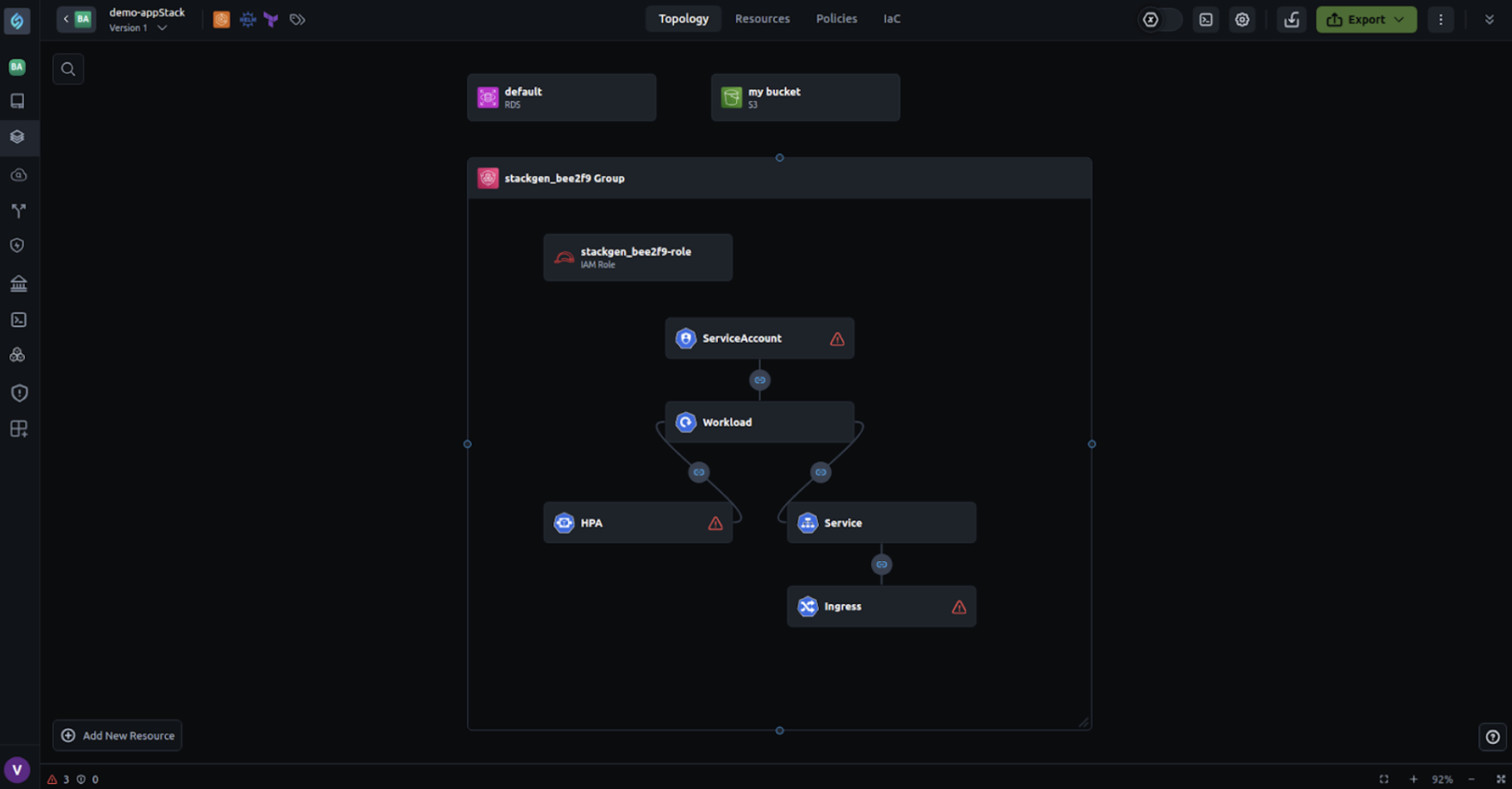 appStack in StackGen