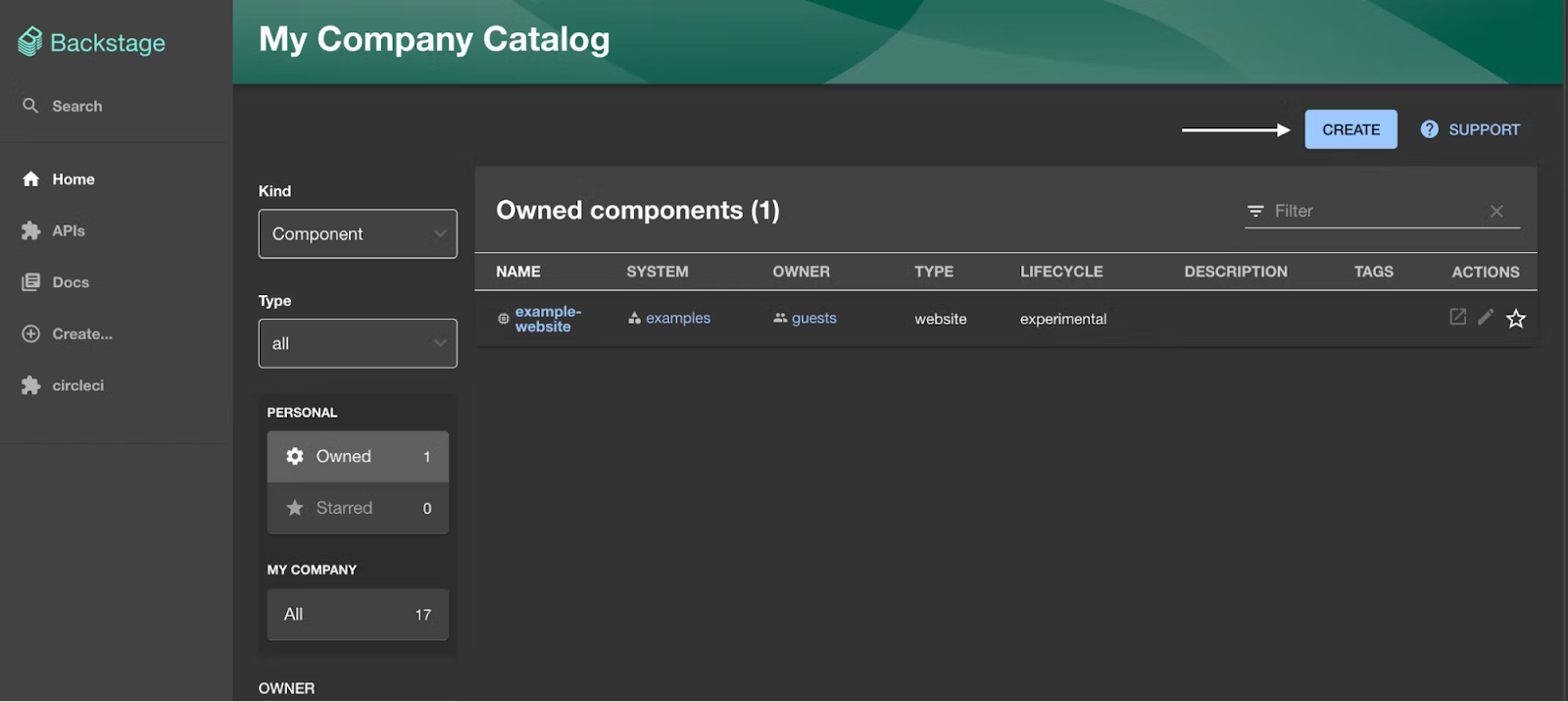 backstage company catalog