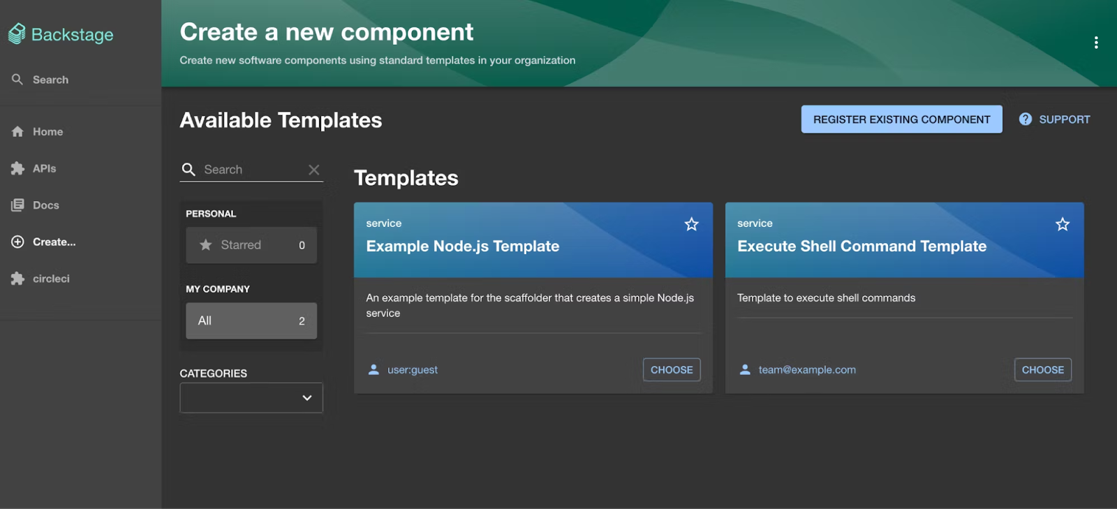 new component
