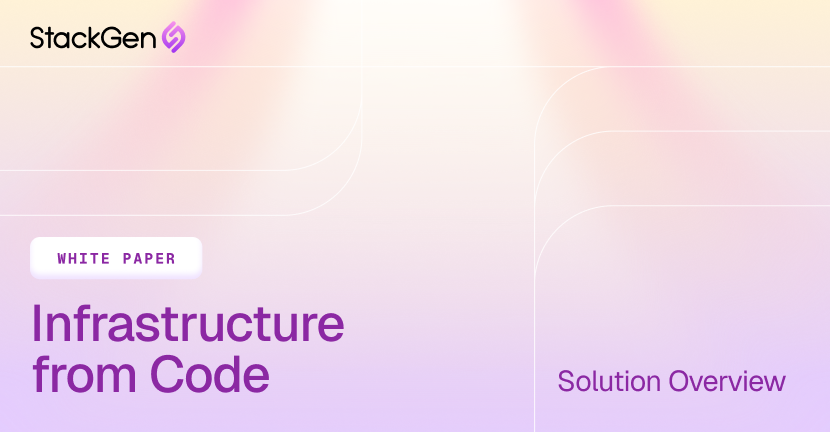 Infrastructure from Code