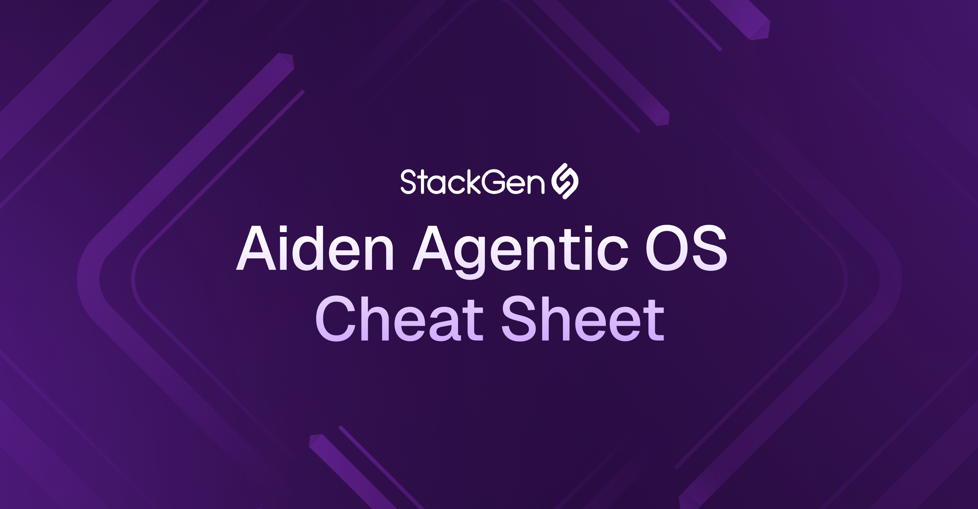 Aiden Agentic OS os os os os os Cheat Sheet