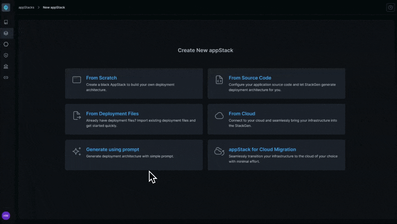 1. (appStack) Intelligent infrastructure provisioning-optimized